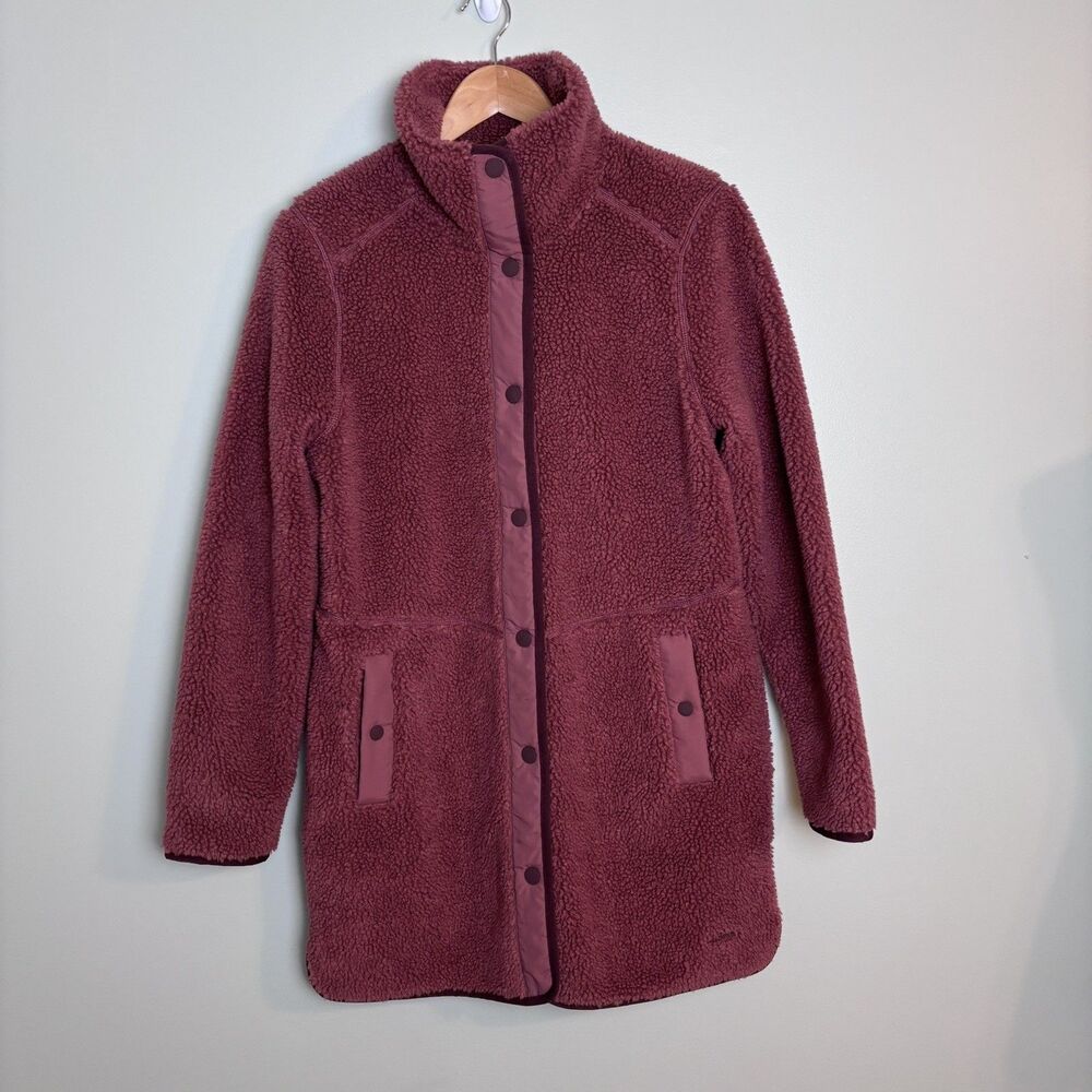 NWT LL Bean Womens Sherpa Fleece Jacket Coat Gorpcore Coastal Cabincore $129 M